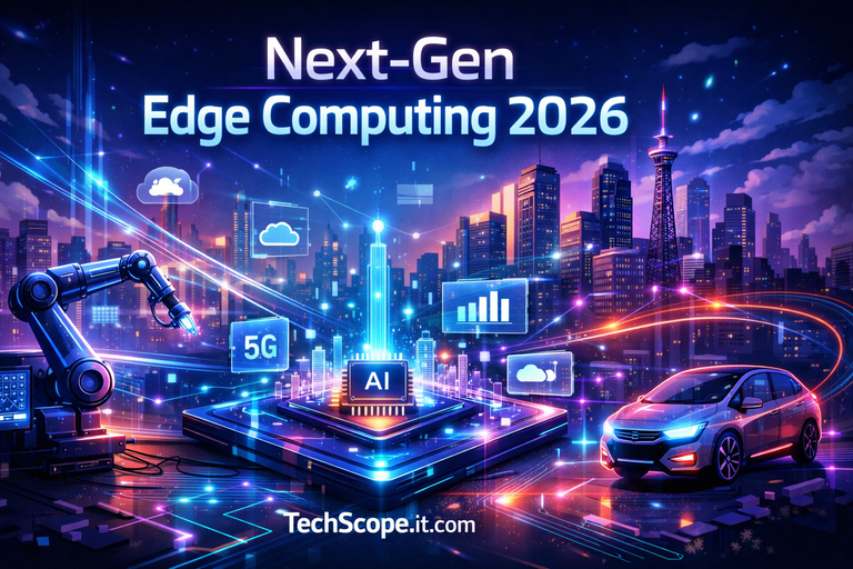 Visualization of Next-Gen Edge Computing 2026 with AI, IoT, and real-time data analytics