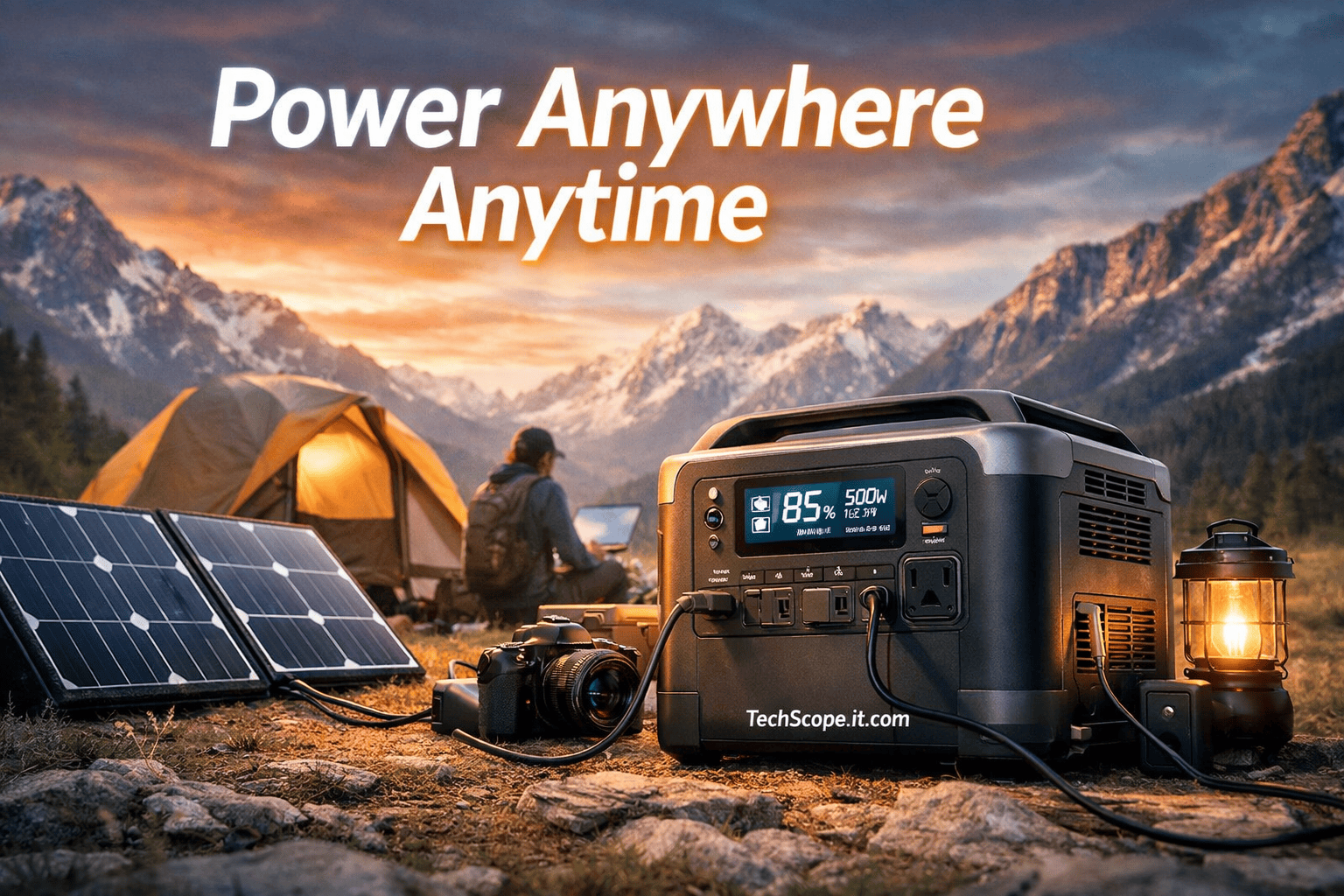 Portable Power Stations 2026 providing clean energy for camping, travel, and off-grid living
