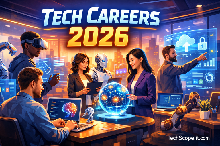 Tech Job Market 2026 showing emerging roles, salaries, and skills for the next decade